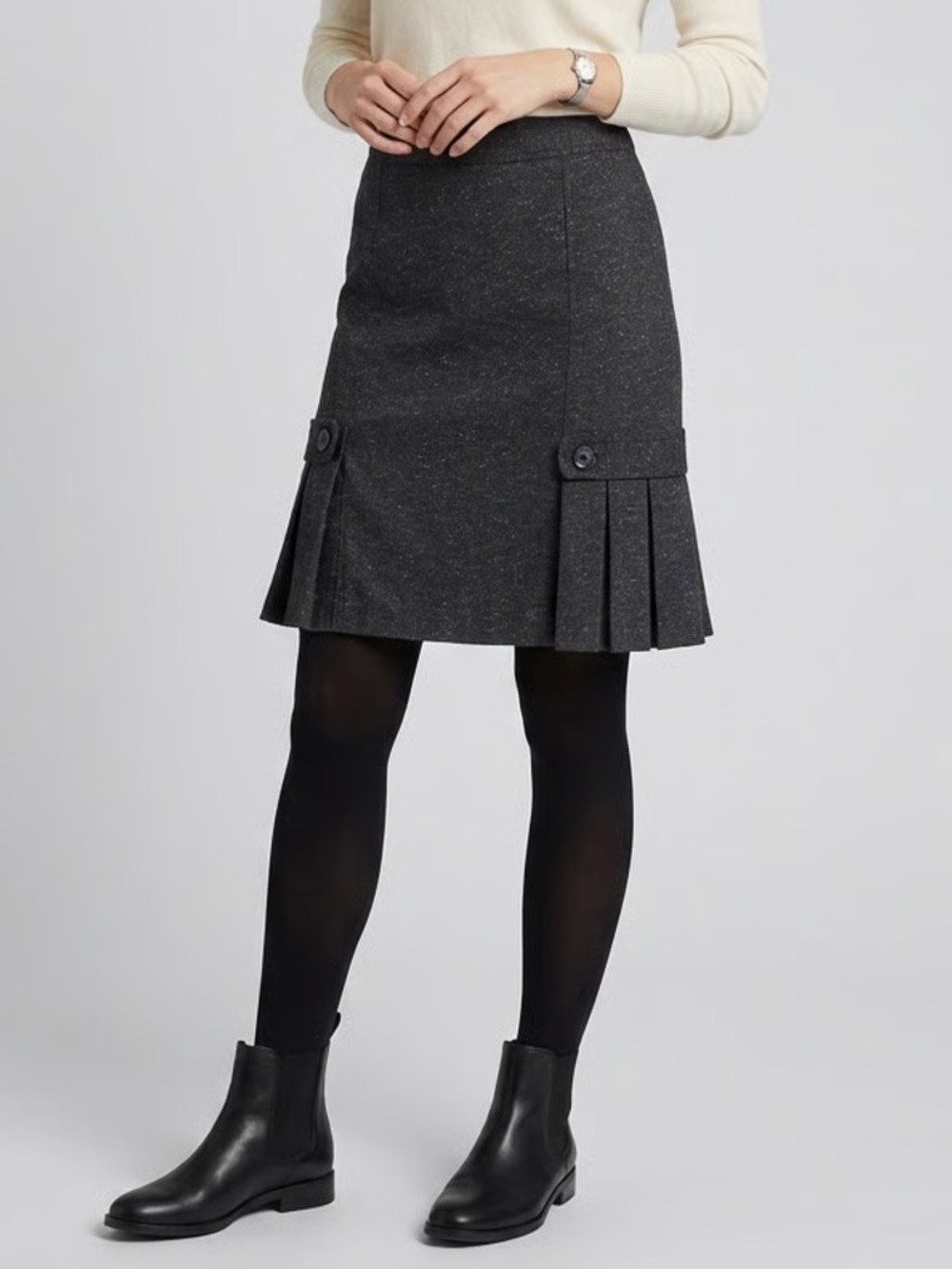 BYER | Charcoal Gray Pleated Hem Pencil Skirt Sz 3